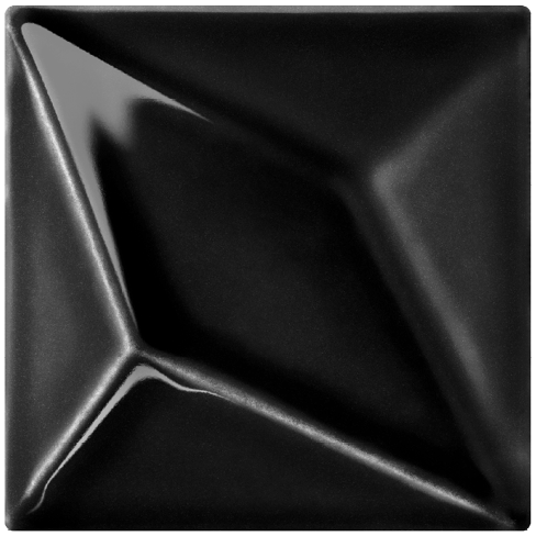 Detail der Fliese LUX in schwarz