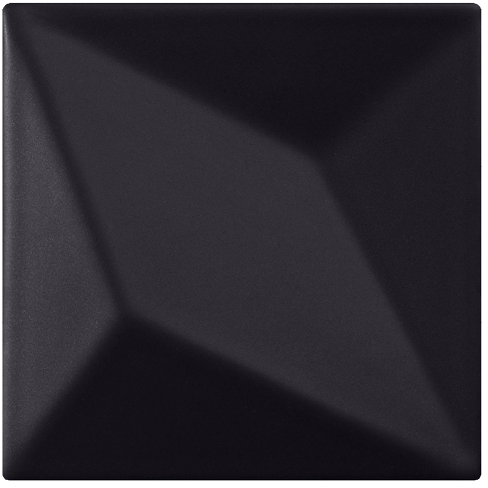 Detail der Fliese LUX in schwarz
