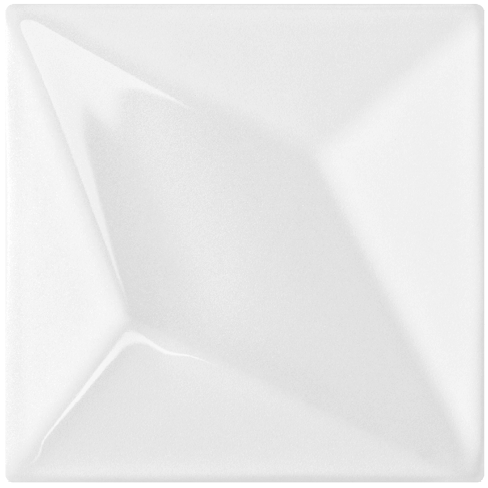 Detail der Fliese LUX in weiss