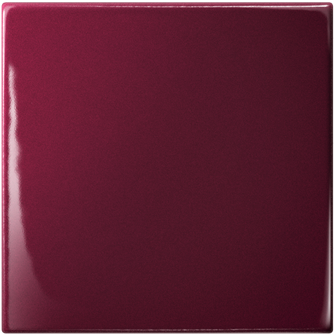Quadratische Fliese Plano in berry